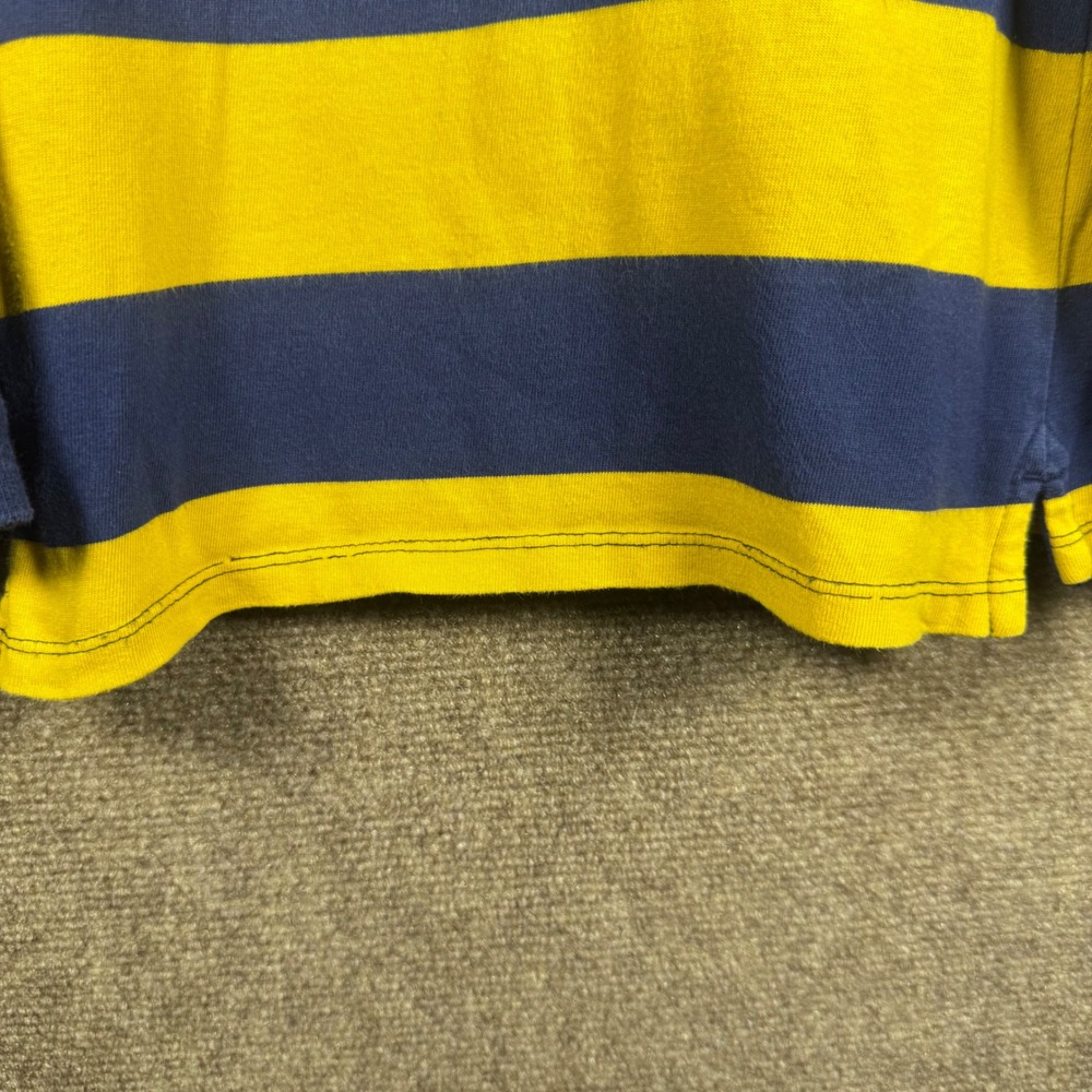 US Polo Assn Toddler Boy Rugby Shirt 5T Long Sleeve Striped Yellow Blue Polo - Picture 8 of 8